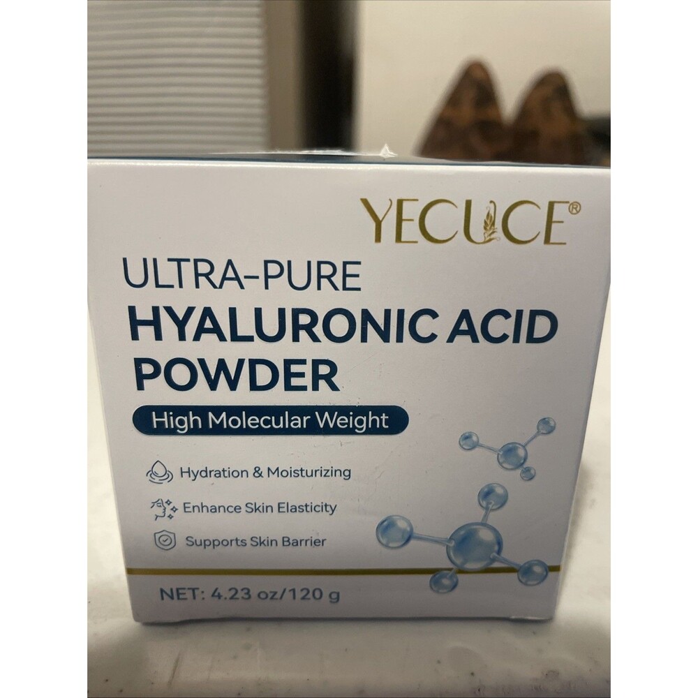 Pure Hyaluronic Acid Serum Powder for Skin & Face, 120G High Molecular Weight An